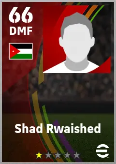 Shad Rwaished eFootball 2026 player card — 66 OVR DMF