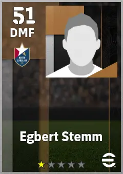 Egbert Stemm eFootball 2026 player card — 51 OVR DMF