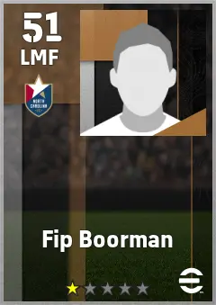 Fip Boorman eFootball 2026 player card — 51 OVR LMF