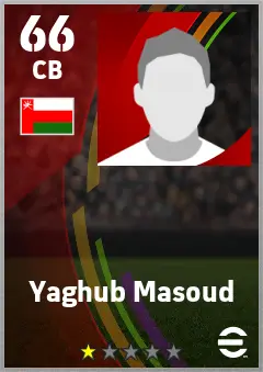 Yaghub Masoud eFootball 2026 player card — 66 OVR CB