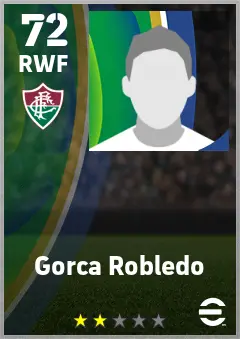 Gorca Robledo eFootball 2026 player card — 72 OVR RWF