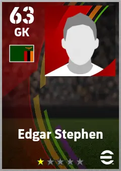 Edgar Stephen eFootball 2026 player card — 63 OVR GK