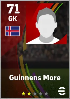 Guinnens More eFootball 2026 player card — 71 OVR GK