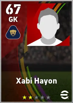 Xabi Hayon eFootball 2026 player card — 67 OVR GK