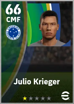 Julio Krieger eFootball 2026 player card — 66 OVR CMF