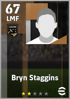 Bryn Staggins eFootball 2026 player card — 67 OVR LMF