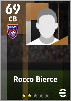 Rocco Bierce eFootball 2026 player card — 69 OVR CB