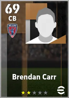 Brendan Carr eFootball 2026 player card — 69 OVR CB