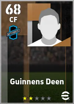 Guinnens Deen eFootball 2026 player card — 68 OVR CF