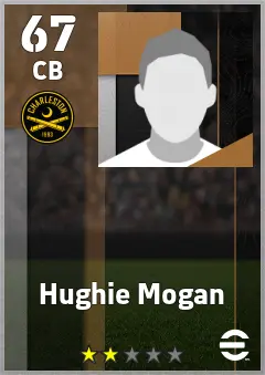 Hughie Mogan eFootball 2026 player card — 67 OVR CB