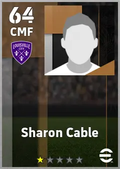 Sharon Cable eFootball 2026 player card — 64 OVR CMF