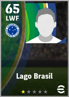 Lago Brasil eFootball 2026 player card — 65 OVR LWF