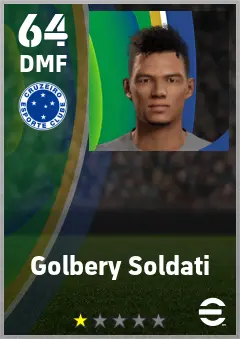 Golbery Soldati eFootball 2026 player card — 64 OVR DMF
