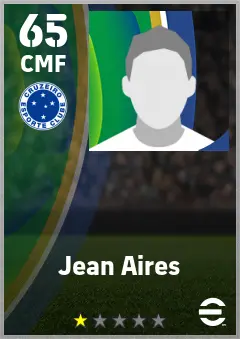 Jean Aires eFootball 2026 player card — 65 OVR CMF