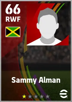 Sammy Alman eFootball 2026 player card — 66 OVR RWF