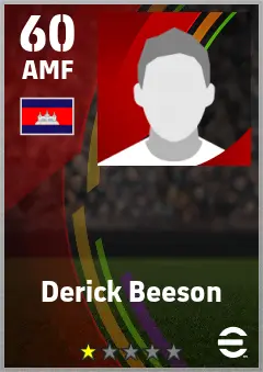 Derick Beeson eFootball 2026 player card — 60 OVR AMF