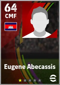 Eugene Abecassis eFootball 2026 player card — 64 OVR CMF