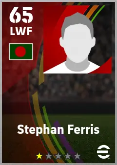 Stephan Ferris eFootball 2026 player card — 65 OVR LWF