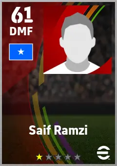 Saif Ramzi eFootball 2026 player card — 61 OVR DMF