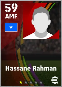 Hassane Rahman eFootball 2026 player card — 59 OVR AMF
