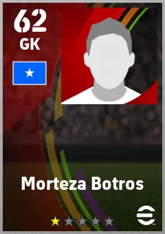 Morteza Botros eFootball 2026 player card — 62 OVR GK