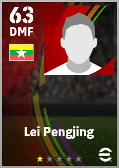Lei Pengjing eFootball 2026 player card — 63 OVR DMF