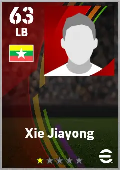 Xie Jiayong eFootball 2026 player card — 63 OVR LB