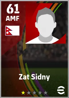 Zat Sidny eFootball 2026 player card — 61 OVR AMF
