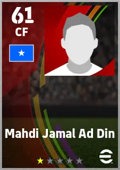 Mahdi Jamal Ad Din eFootball 2026 player card — 61 OVR CF