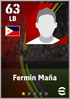 Fermin Mana eFootball 2026 player card — 63 OVR LB