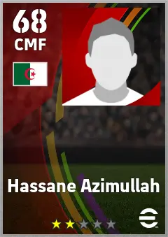 Hassane Azimullah eFootball 2026 player card — 68 OVR CMF