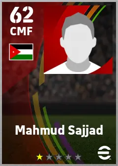 Mahmud Sajjad eFootball 2026 player card — 62 OVR CMF