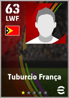 Tuburcio Franca eFootball 2026 player card — 63 OVR LWF
