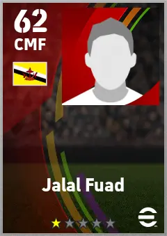 Jalal Fuad eFootball 2026 player card — 62 OVR CMF