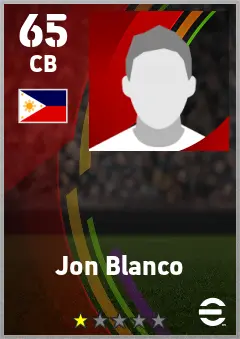 Jon Blanco eFootball 2026 player card — 65 OVR CB