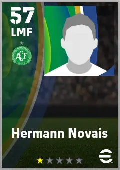 Hermann Novais eFootball 2026 player card — 57 OVR LMF