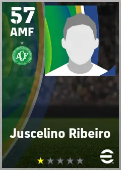 Juscelino Ribeiro eFootball 2026 player card — 57 OVR AMF
