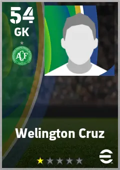 Welington Cruz eFootball 2026 player card — 54 OVR GK
