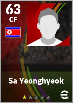 Sa Yeonghyeok eFootball 2026 player card — 63 OVR CF