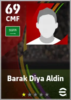 Barak Diya Aldin eFootball 2026 player card — 69 OVR CMF