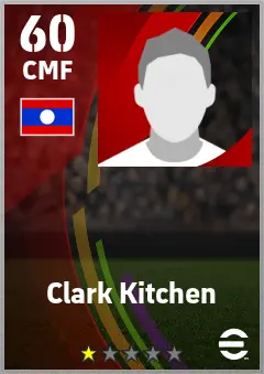 Clark Kitchen eFootball 2026 player card — 60 OVR CMF