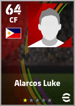 Alarcos Luke eFootball 2026 player card — 64 OVR CF