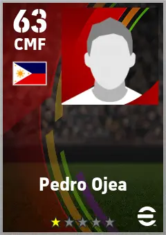 Pedro Ojea eFootball 2026 player card — 63 OVR CMF
