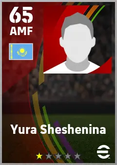 Yura Sheshenina eFootball 2026 player card — 65 OVR AMF