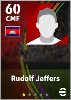Rudolf Jeffers eFootball 2026 player card — 60 OVR CMF