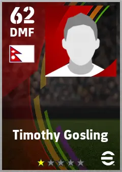 Timothy Gosling eFootball 2026 player card — 62 OVR DMF