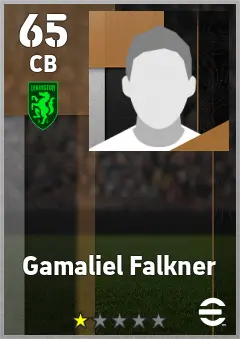 Gamaliel Falkner eFootball 2026 player card — 65 OVR CB
