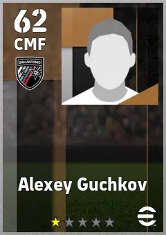 Alexey Guchkov eFootball 2026 player card — 62 OVR CMF