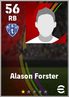 Alason Forster eFootball 2026 player card — 56 OVR RB