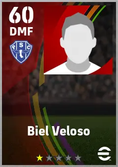 Biel Veloso eFootball 2026 player card — 60 OVR DMF